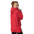Be the Light | Embroidered - Unisex Premium Pullover Hoodie in Team Red, back view
