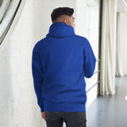 Be the Light | Embroidered - Unisex Premium Pullover Hoodie in Team Royal, back view