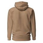 Be the Light | Embroidered - Unisex Premium Pullover Hoodie in Latte, back view