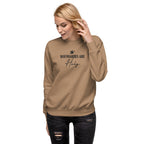 Boundaries Are Holy embroidered premium sweatshirt in Latte, product view