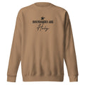 Boundaries Are Holy embroidered premium sweatshirt in Latte, product view