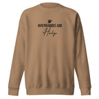 Boundaries Are Holy embroidered premium sweatshirt in Latte, product view
