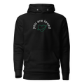You are Loved | Embroidered Unisex Premium Pullover Hoodie in Black, front view