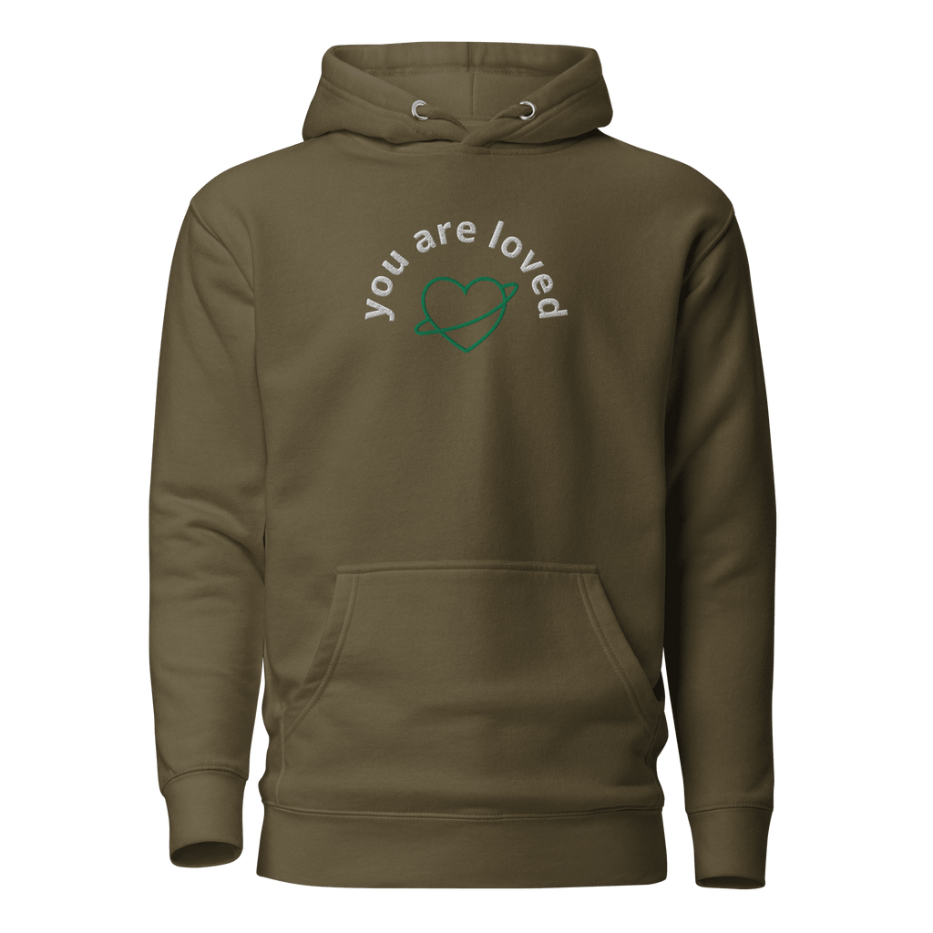 You are Loved | Embroidered Unisex Premium Pullover Hoodie