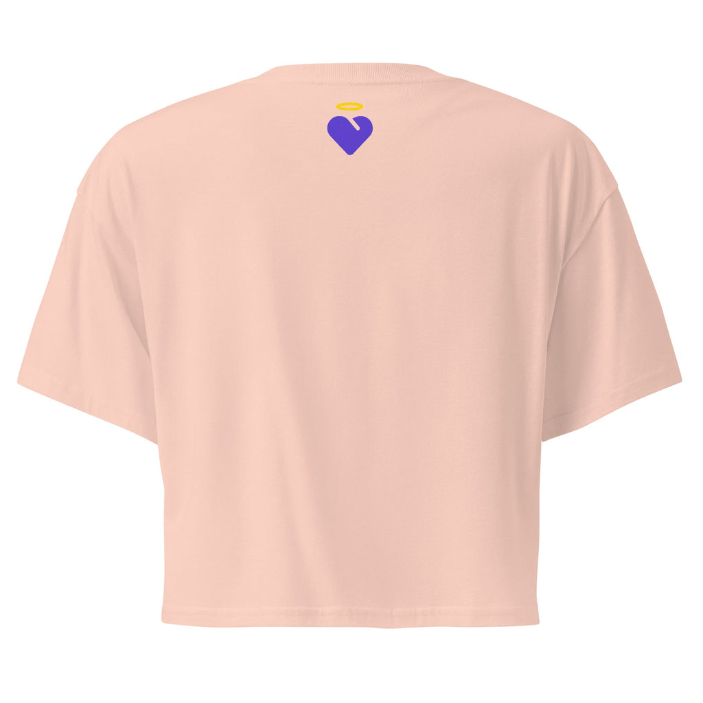 Faith is my Foundation | Women’s crop top in Pale Pink, back view