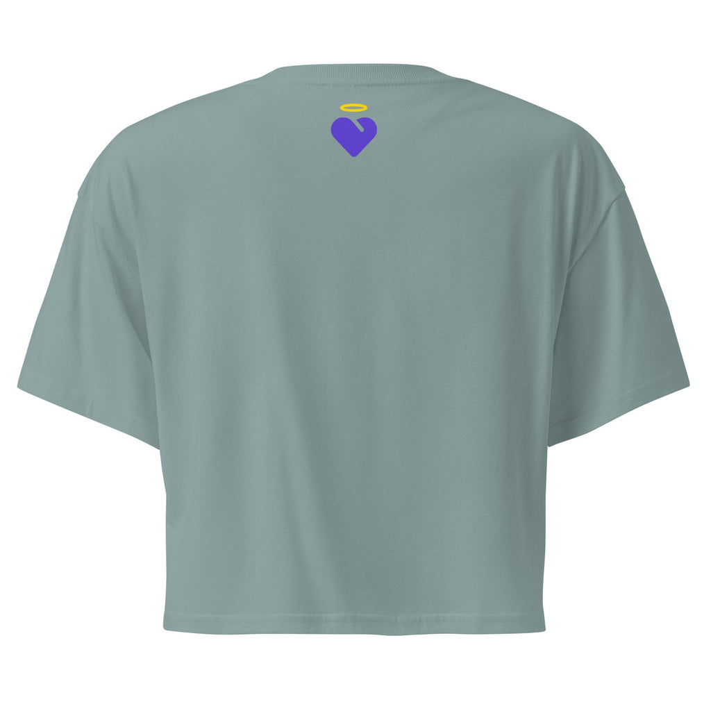 Faith is my Foundation | Women’s crop top in Mineral, back view