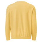 God is Good all the time | Embroidered Unisex Garment-Dyed Fleece Sweatshirt in Butter, back view