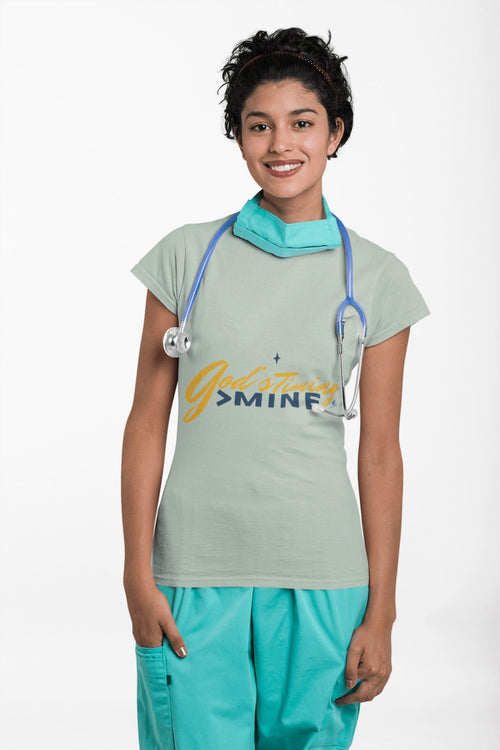God's Timing > Mine | Unisex Garment-Dyed T-Shirt T-Shirt - HeartHalo