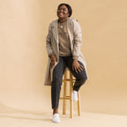 Held by Grace, Not Hustling embroidered premium sweatshirt in Latte, product view
