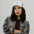 His Grace is Enough | Embroidered Trucker Cap in White, back view