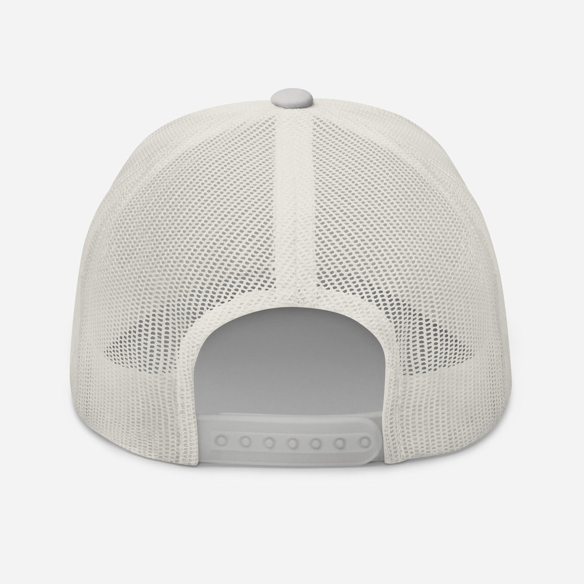 His Grace is Enough | Embroidered Trucker Cap in Silver, back view