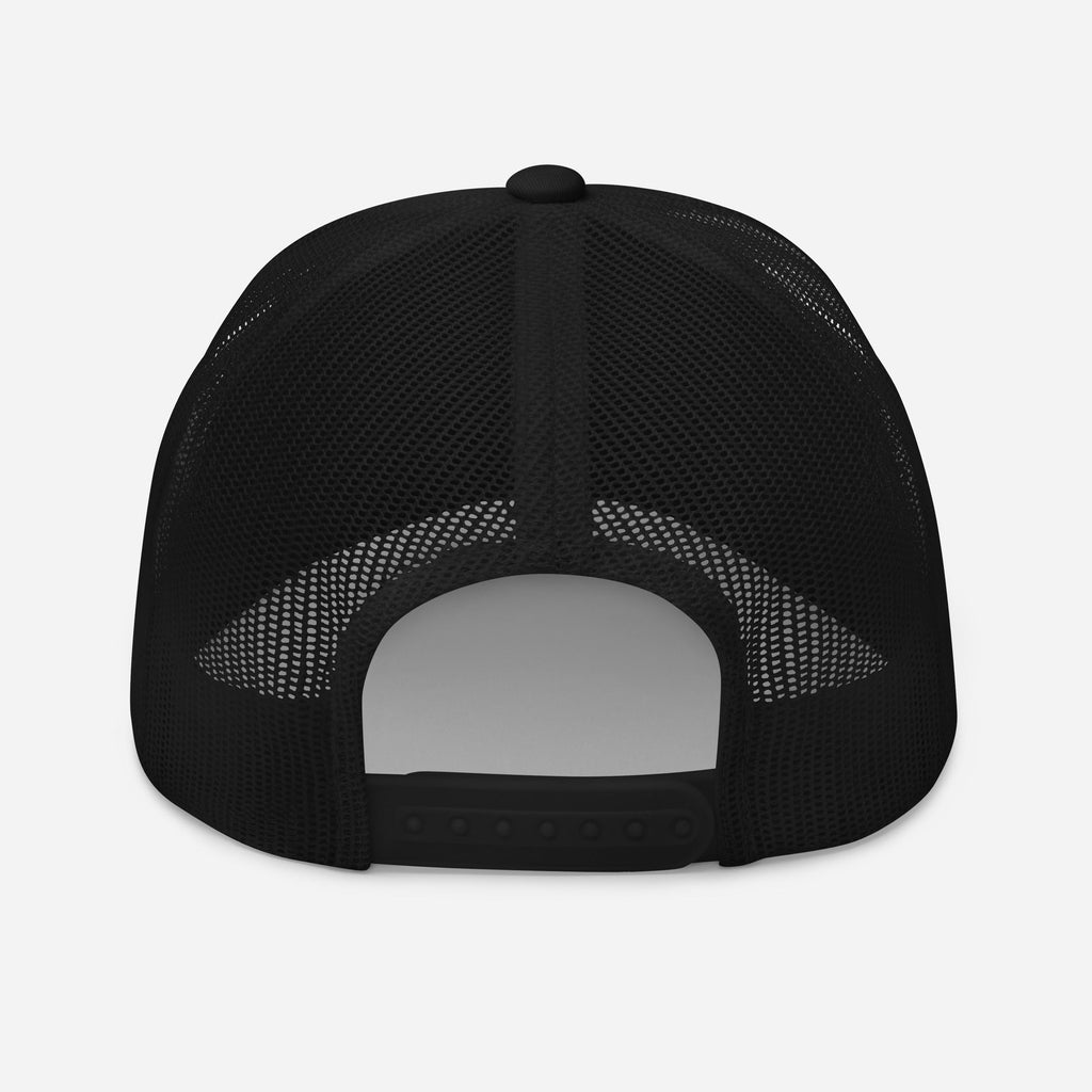 His Grace is Enough | Embroidered Trucker Cap in Black, back view