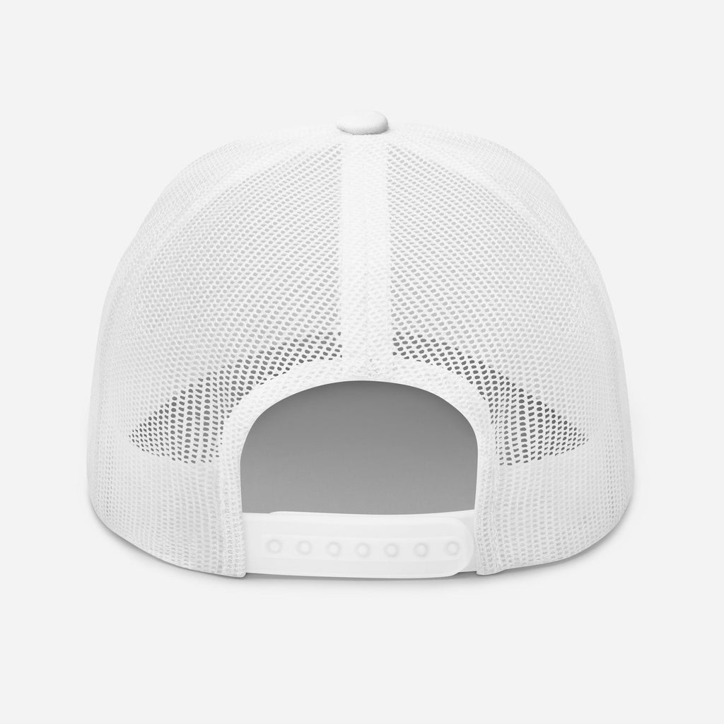 His Grace is Enough | Embroidered Trucker Cap in White, back view
