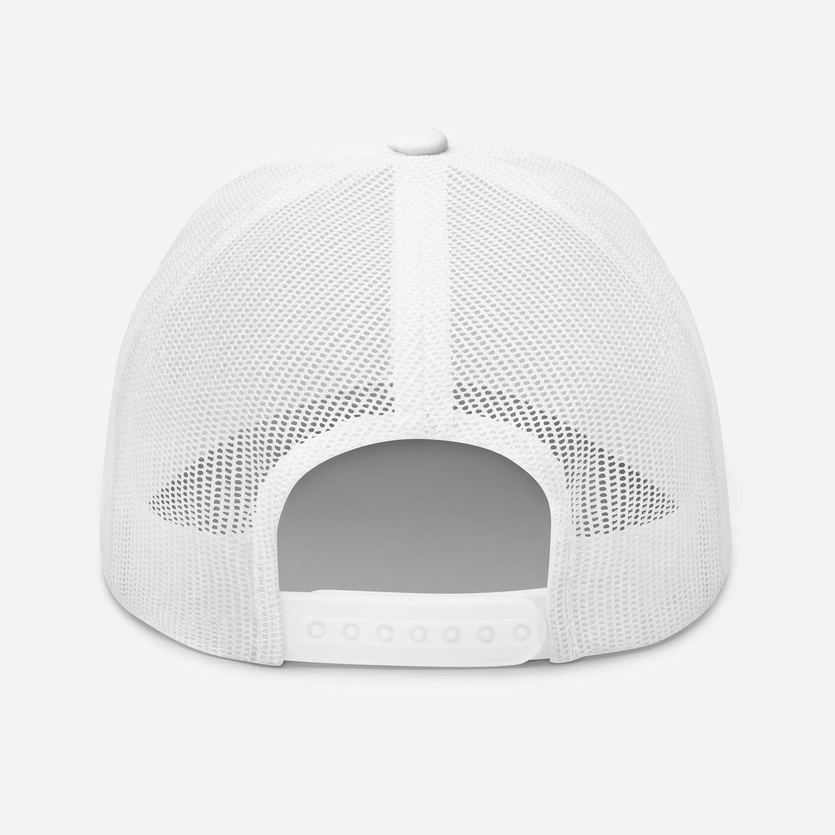 His Grace is Enough | Embroidered Trucker Cap in White, back view