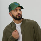 His Grace is Enough | Embroidered Trucker Cap in Evergreen, back view