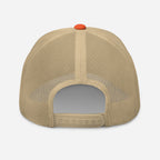 His Grace is Enough | Embroidered Trucker Cap in Rustic Orange/ Khaki, back view