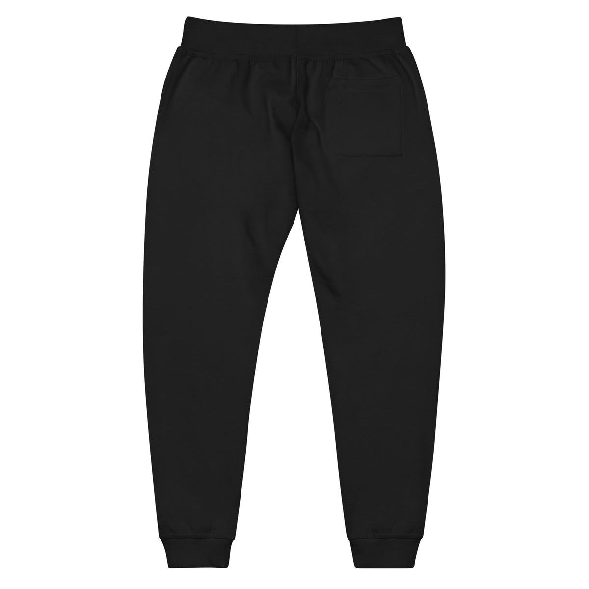 His Grace is Enough | Embroidered Unisex fleece sweatpants in Black, back view