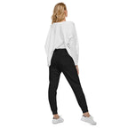 His Grace is Enough | Embroidered Unisex fleece sweatpants in Black, back view