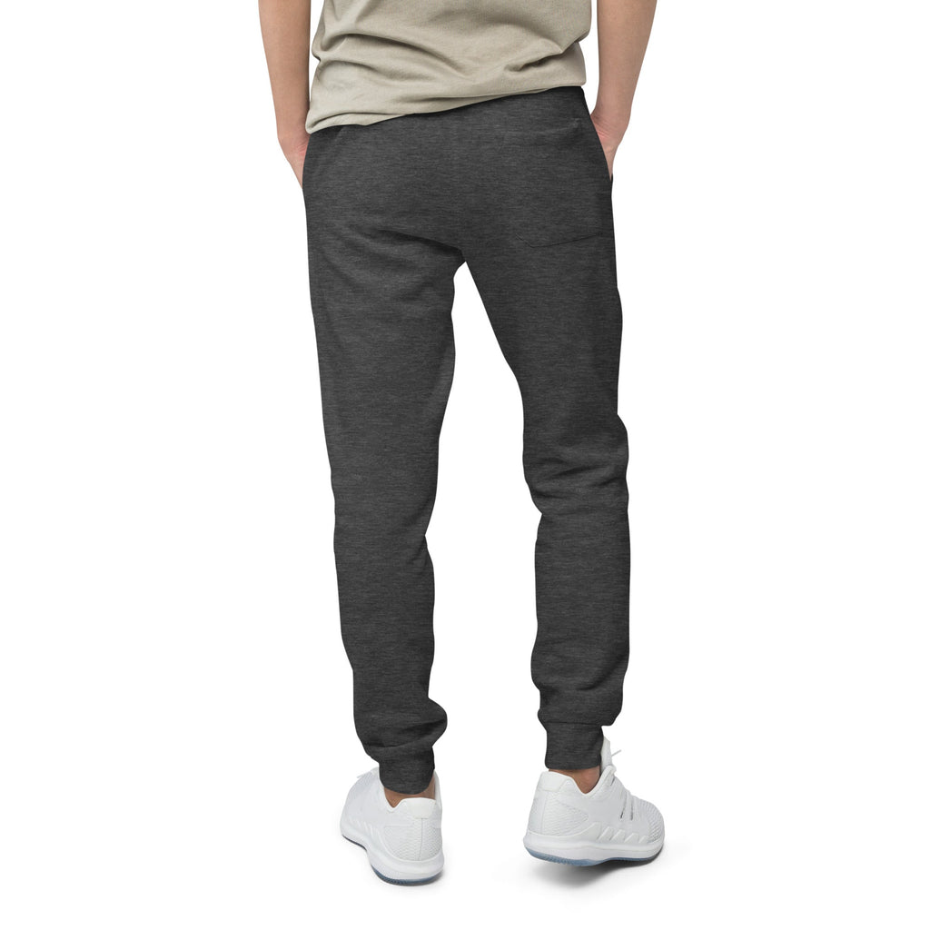 His Grace is Enough | Embroidered Unisex fleece sweatpants in Charcoal Heather, back view