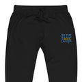 His Grace is Enough | Embroidered Unisex fleece sweatpants in Black, front view