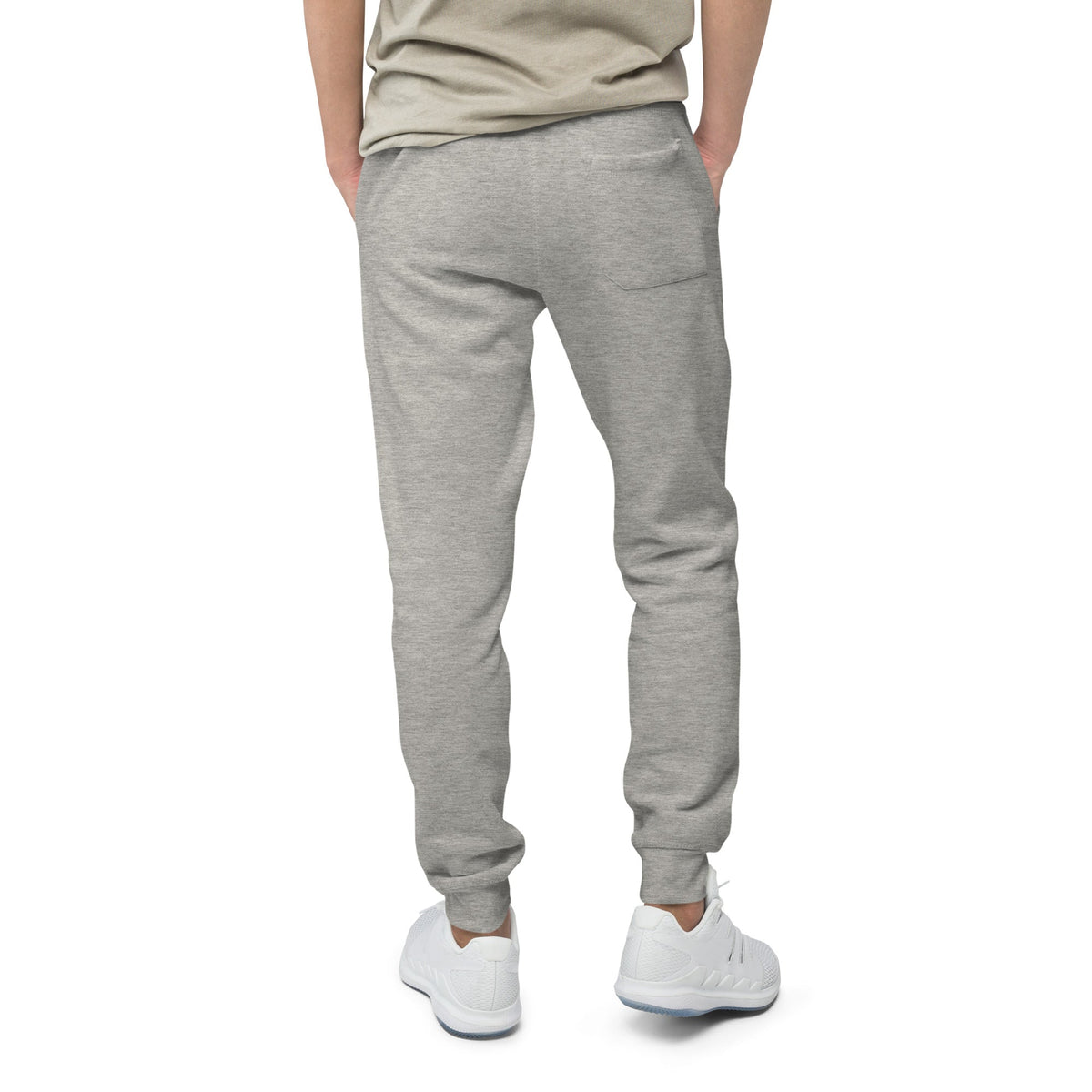 His Grace is Enough | Embroidered Unisex fleece sweatpants in Carbon Grey, back view