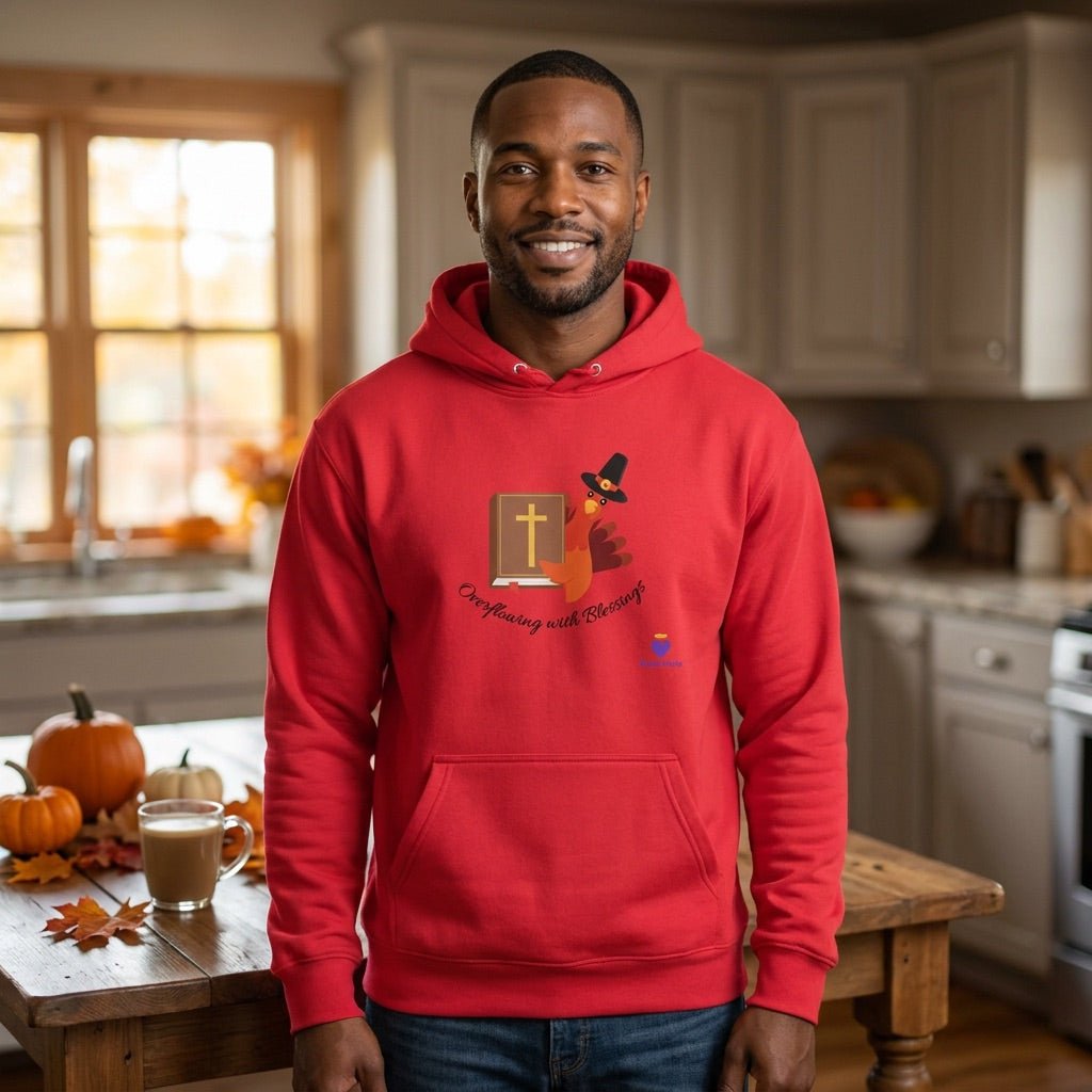 Overflowing with Blessings | Unisex Premium Pullover Hoodie Hoodie - HeartHalo