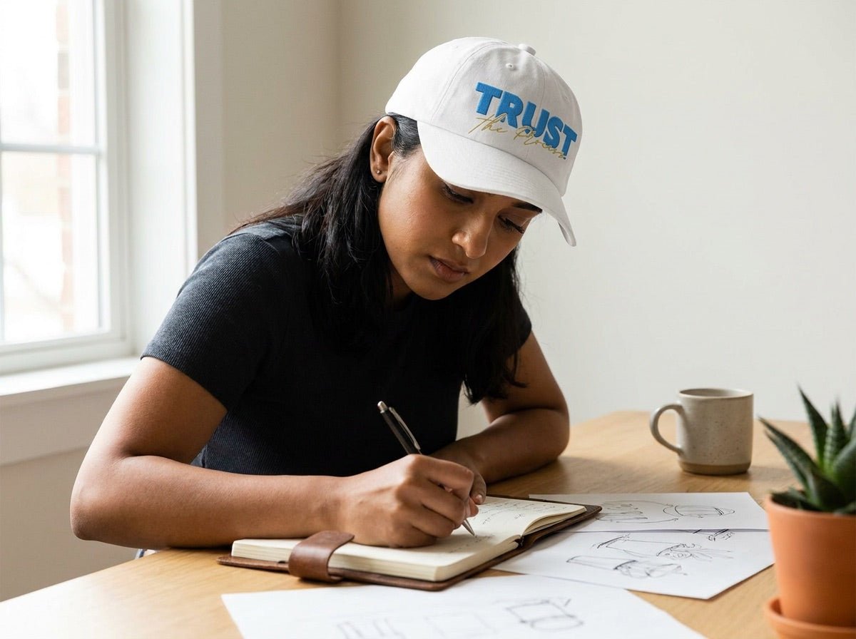 Trust the Process - Embroidered Low Profile Baseball Cap Caps - HeartHalo