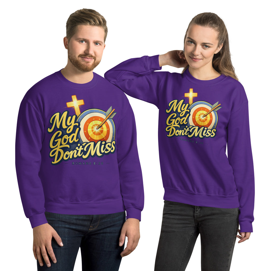 My God Don’t Miss | Unisex Heavy Blend Sweatshirt (Crewneck) Sweatshirt - HeartHalo