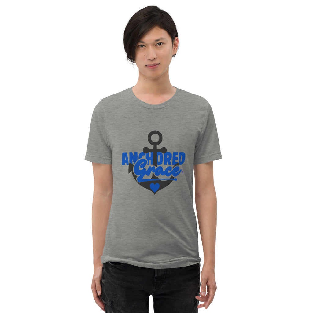 Anchored in Grace | Unisex Tri-Blend Short Sleeve Shirt T-Shirt - HeartHalo