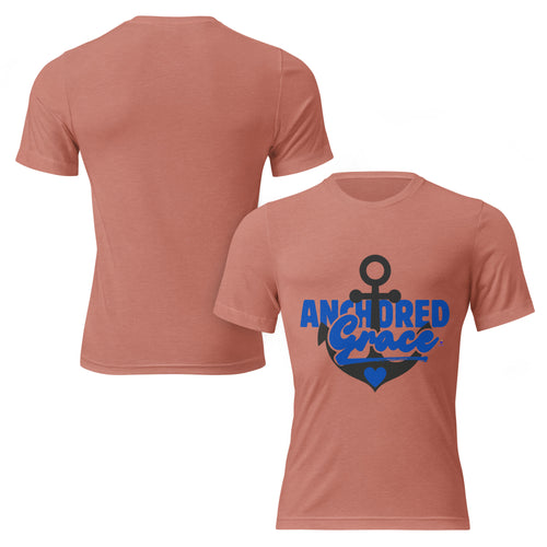 Anchored in Grace | Unisex Tri-Blend Short Sleeve Shirt T-Shirt - HeartHalo