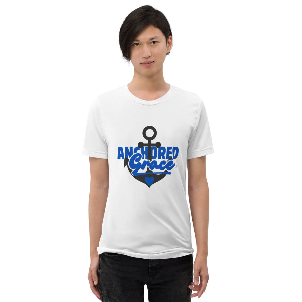 Anchored in Grace | Unisex Tri-Blend Short Sleeve Shirt T-Shirt - HeartHalo