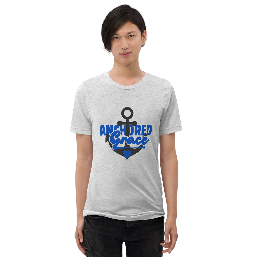 Anchored in Grace | Unisex Tri-Blend Short Sleeve Shirt T-Shirt - HeartHalo