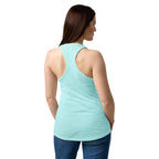 Fueled by Faith and Hay | Women’s fitted racerback tank top in Cancun, back view